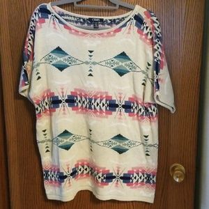 Aztec Short Sleeve Sweater